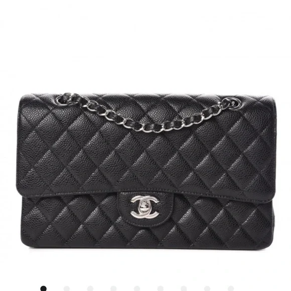 Authentic CHANEL Caviar Medium Double Flap Bag - Picture 8 of 8